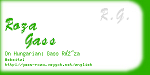roza gass business card